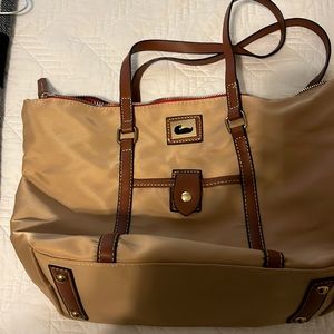 Tan canvas ladies bag
